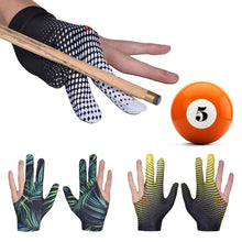Load image into Gallery viewer, 1PC Professional Three-Finger Billiard Gloves Lycra Breathable High Elastic Non-Slip Gradient Sports Gloves Billiard Supplies
