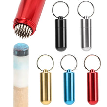 Load image into Gallery viewer, 1PC Portable Billiard Cue Tip Needle With Key Ring Pool Cue Tip Shaping Tool Billiard Repair Supplies
