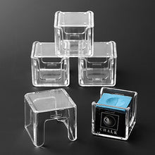 Load image into Gallery viewer, 1PC Transparent Acrylic Chalk Protection Box Anti-Fouling Moisture-Proof Single Two Chocolate Powder Storage Shell Billiards Supplies
