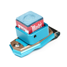 Load image into Gallery viewer, 1PC Portable Aluminum Billiard Chalk Cartridge Strong Magnetic Adsorption Round Square Chalk Powder Clips With Small Wrench Billiard Supplies
