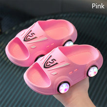 Load image into Gallery viewer, Summer New Luminous Kid Sandals Cute Cartoon Car Slippers Boy Anti-slip Beach Shoe Flashing Pulleys 2024 Trend Fashion Design
