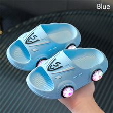 Load image into Gallery viewer, Summer New Luminous Kid Sandals Cute Cartoon Car Slippers Boy Anti-slip Beach Shoe Flashing Pulleys 2024 Trend Fashion Design
