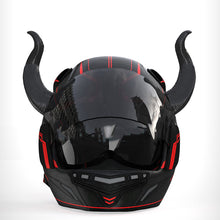 Load image into Gallery viewer, 2Pcs Motorcycle Helmet Decoration Devil's Horns Style Motorbike Helmet Accessories Stickers Cosplay Styling with Sucker
