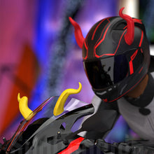Load image into Gallery viewer, 2Pcs Motorcycle Helmet Decoration Devil's Horns Style Motorbike Helmet Accessories Stickers Cosplay Styling with Sucker
