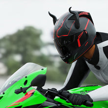 Load image into Gallery viewer, 2Pcs Motorcycle Helmet Decoration Devil's Horns Style Motorbike Helmet Accessories Stickers Cosplay Styling with Sucker
