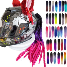 Load image into Gallery viewer, Motorcycle Helmet Dreadlocks Helmet Dreadlocks Ponytail Braid Motocross Bicycle Motorbike Helmet Decoration 55cm With Sucker
