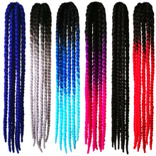 Load image into Gallery viewer, Motorcycle Helmet Dreadlocks Helmet Dreadlocks Ponytail Braid Motocross Bicycle Motorbike Helmet Decoration 55cm With Sucker
