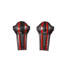 Load image into Gallery viewer, 3Pcs/Set Car Interior Gear Shift Knob Head Decorative Trim Cover Red Black Carbon Fiber For Ford Mustang 2015 - 2019
