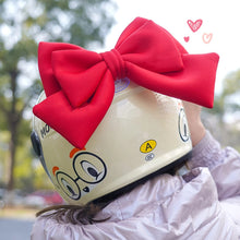 Load image into Gallery viewer, Motorcycle Helmet Bow Decoration Electric Bike Helmet Car Body Decoration Accessories Bowknot Suction Cup For Girl Women
