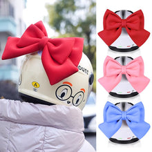 Load image into Gallery viewer, Motorcycle Helmet Bow Decoration Electric Bike Helmet Car Body Decoration Accessories Bowknot Suction Cup For Girl Women
