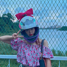 Load image into Gallery viewer, Motorcycle Helmet Bow Decoration Electric Bike Helmet Car Body Decoration Bows Accessories Bowknot Quick-dismantling For Girl Women
