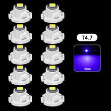 Load image into Gallery viewer, 10Pcs Car Interior Indicator Lights Wedge Dashboard Warming Instrument Light T3 LED T4.2 T4.7 Led Bulb Canbus 3030SMD 12V Auto Lamp
