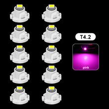 Load image into Gallery viewer, 10Pcs Car Interior Indicator Lights Wedge Dashboard Warming Instrument Light T3 LED T4.2 T4.7 Led Bulb Canbus 3030SMD 12V Auto Lamp
