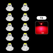 Load image into Gallery viewer, 10Pcs Car Interior Indicator Lights Wedge Dashboard Warming Instrument Light T3 LED T4.2 T4.7 Led Bulb Canbus 3030SMD 12V Auto Lamp
