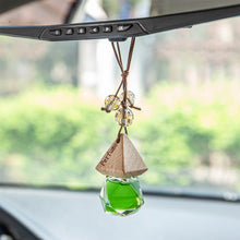 Load image into Gallery viewer, 8ML Car Perfume Hanging Bottles Aromatherapy Refillable Air Freshener Diffuser Vehicle Oil Fragrance Triangle Cap Bottle Auto Sapper Pendant

