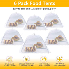 Load image into Gallery viewer, Kitchen Foldable Mesh Food Cover Anti-fly Food Covers Tent Reusable Collapsible Insect-Proof Lid Food Protection Net Vegetable Fruit Picnic Food Protect Umbrella
