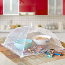 Load image into Gallery viewer, Kitchen Foldable Mesh Food Cover Anti-fly Food Covers Tent Reusable Collapsible Insect-Proof Lid Food Protection Net Vegetable Fruit Picnic Food Protect Umbrella
