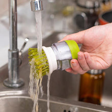 Load image into Gallery viewer, Dish Brush with Soap Dispenser Multi-use Soap Dispensing Scrub Brush for Household Universal Kitchen Dish Palm Brush with Tary
