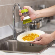 Load image into Gallery viewer, Dish Brush with Soap Dispenser Multi-use Soap Dispensing Scrub Brush for Household Universal Kitchen Dish Palm Brush with Tary

