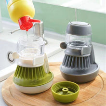 Load image into Gallery viewer, Dish Brush with Soap Dispenser Multi-use Soap Dispensing Scrub Brush for Household Universal Kitchen Dish Palm Brush with Tary
