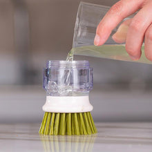 Load image into Gallery viewer, Dish Brush with Soap Dispenser Multi-use Soap Dispensing Scrub Brush for Household Universal Kitchen Dish Palm Brush with Tary
