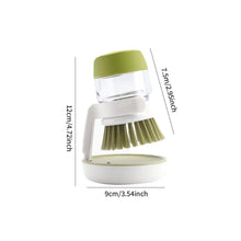 Load image into Gallery viewer, Dish Brush with Soap Dispenser Multi-use Soap Dispensing Scrub Brush for Household Universal Kitchen Dish Palm Brush with Tary
