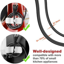 Load image into Gallery viewer, 6Pcs Cord Wrapper Organizer Clip With Self-Adhesive Wire Clip Holder Winder Management Cable Winder Kitchen Appliances Winder Fixed
