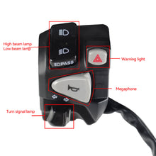 Load image into Gallery viewer, Motorcycle Handle Switch with Pssing Light Hazard Light PLug Horn Warning Light Turn Signal Button For Honda Click150 Left
