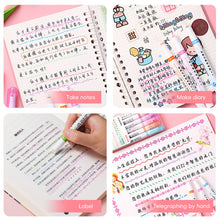 Load image into Gallery viewer, 6Pcs/Set Flower Line Shape Highlighter Pen Roller Tip Curve Liner Marker Kawaii Korean Stationery School Office Supplies Gifts
