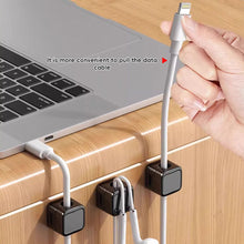 Load image into Gallery viewer, 6PCS Magnetic Cable Clips Cable Smooth Adjustable Cord Holder Under Desk Cable Management Wire Keeper Cable Organizer
