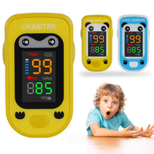 Load image into Gallery viewer, Cute Cartoon Children's Pulse Oximeter TFT Finger Clip Household Heart Rate Detection Pulse Oximeter Health Care
