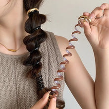 Load image into Gallery viewer, Simple and Exquisite Bubble Braided Headband for Women Creative Telephone Wire Hair Loop Elegant Braided Hair Tied Ponytail Hair Accessories
