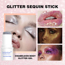 Load image into Gallery viewer, Multifunctional Glitter Sequin Stick Face Lip Hair Body Sequins Flash Eyeshadow Party Stage Makeup Eyeshadow Cosmetic
