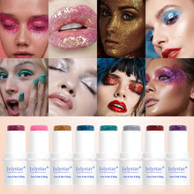 Load image into Gallery viewer, Multifunctional Glitter Sequin Stick Face Lip Hair Body Sequins Flash Eyeshadow Party Stage Makeup Eyeshadow Cosmetic
