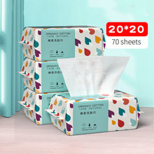 Load image into Gallery viewer, 70sheets Disposable Thick Cotton Washcloth Soft Face Towel Make Up Removing Wipes Dry Cleanser Towelettes For Skin Care
