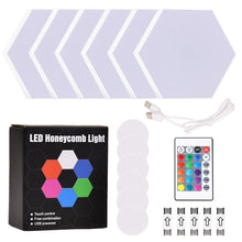 Load image into Gallery viewer, 6PCS Hexagonal Intelligent Sound Control Light Punch-Free Splicable RGB Magic Quantum Atmosphere Lights-Bluetooth /WIFI Version
