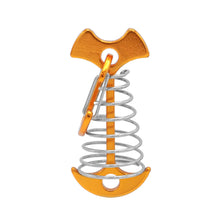 Load image into Gallery viewer, 1PC Multi-Functional Fishbone Nail Rope Buckle With Spring Outdoor Camping Tent Ceiling Fixed Lengthened Wind Rope Buckle
