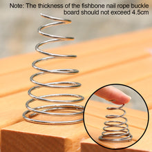 Load image into Gallery viewer, 1PC Multi-Functional Fishbone Nail Rope Buckle With Spring Outdoor Camping Tent Ceiling Fixed Lengthened Wind Rope Buckle
