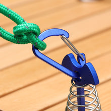 Load image into Gallery viewer, 1PC Multi-Functional Fishbone Nail Rope Buckle With Spring Outdoor Camping Tent Ceiling Fixed Lengthened Wind Rope Buckle

