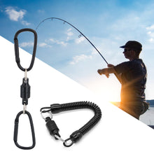 Load image into Gallery viewer, 1PC High-Intensity Magnet Suction Buckle With Spring Rope Fishing Gear Release Recaption Hook Mountaineering Camping Keychain Accessories
