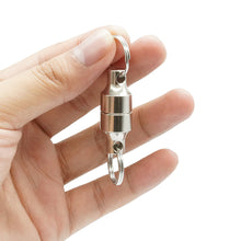 Load image into Gallery viewer, 1PC High-Intensity Magnet Suction Buckle With Spring Rope Fishing Gear Release Recaption Hook Mountaineering Camping Keychain Accessories
