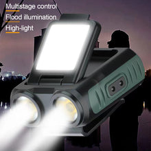 Load image into Gallery viewer, Outdoor LED Intelligent Sensing Cap Clamp Light Multi-Functional Folding Night Fishing Riding Camping Headlight USB Rechargeable
