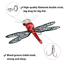 Load image into Gallery viewer, 1PC 7.5CM/6.2G Dragonfly Lure Bait Surface Wave Crawling Fly Bionic Bait Fishing Supplies
