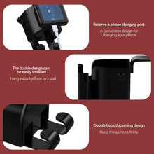 Load image into Gallery viewer, Multifunctional Car Seat Back Headrest Rod Hook Phone Holder Hook Automatic Water Cup Bracket Handbag Hooks
