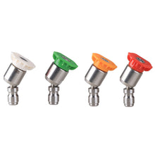 Load image into Gallery viewer, Car Washing Pressure Washer Nozzle Tips 360° Rotatable for 1/4 Quick Connect 4000PSI Multiple Degrees 0° 15° 25° 40° Spray Nozzles
