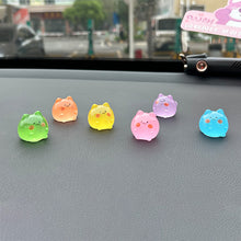 Load image into Gallery viewer, 6Pcs Car Center Console Ornament Rearview Mirror Decoration Small Luminous Cats Doll Resin Auto Interior Accessories

