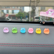 Load image into Gallery viewer, 6Pcs Car Center Console Ornament Rearview Mirror Decoration Small Luminous Cats Doll Resin Auto Interior Accessories
