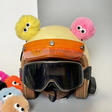 Load image into Gallery viewer, 2Pcs Car Motorcycle Helmet Decoration Soft Plush Ball with Big Eyes For Motocross Full Face Off Road Helmet Sticker
