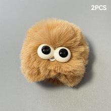 Load image into Gallery viewer, 2Pcs Car Motorcycle Helmet Decoration Soft Plush Ball with Big Eyes For Motocross Full Face Off Road Helmet Sticker
