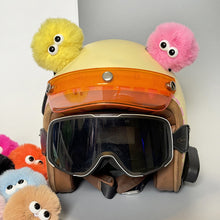 Load image into Gallery viewer, 2Pcs Car Motorcycle Helmet Decoration Soft Plush Ball with Big Eyes For Motocross Full Face Off Road Helmet Sticker
